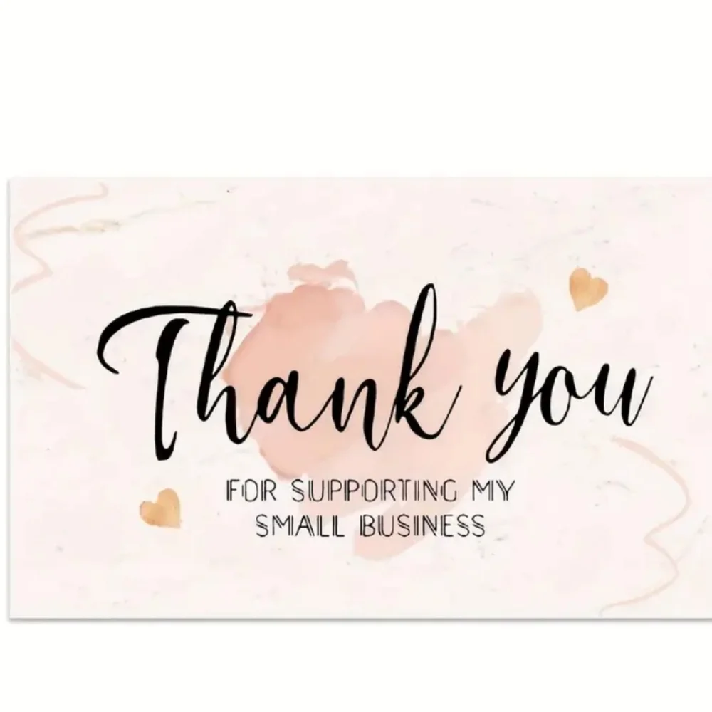♥️ 5x25 / 50 Thank Thank You Business Cards